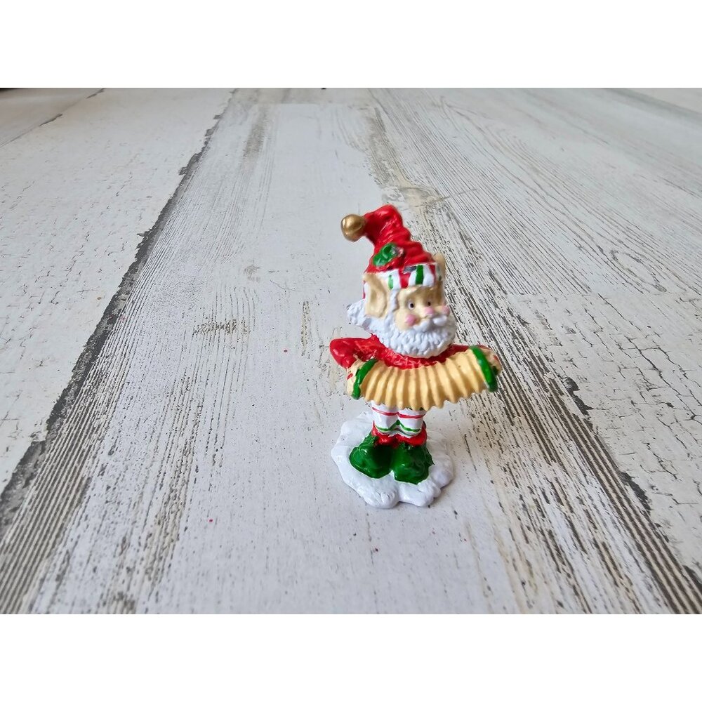 Enesco accordion elf North Pole village mini pewter figurine zimnicki 1989